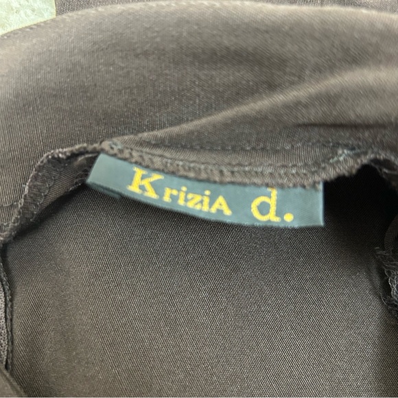 Krizia Brown Tie Boot Cut Stretchy Pants - Picture 8 of 8